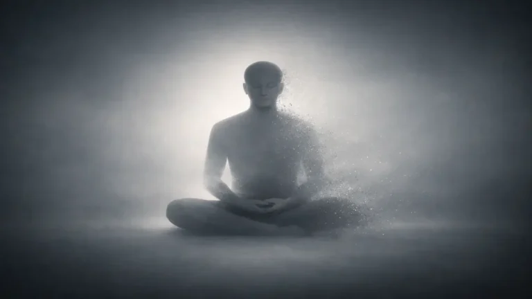 समाधि की अवस्था में अहंकार, विचार और समय के लोप का प्रतीकात्मक चित्र